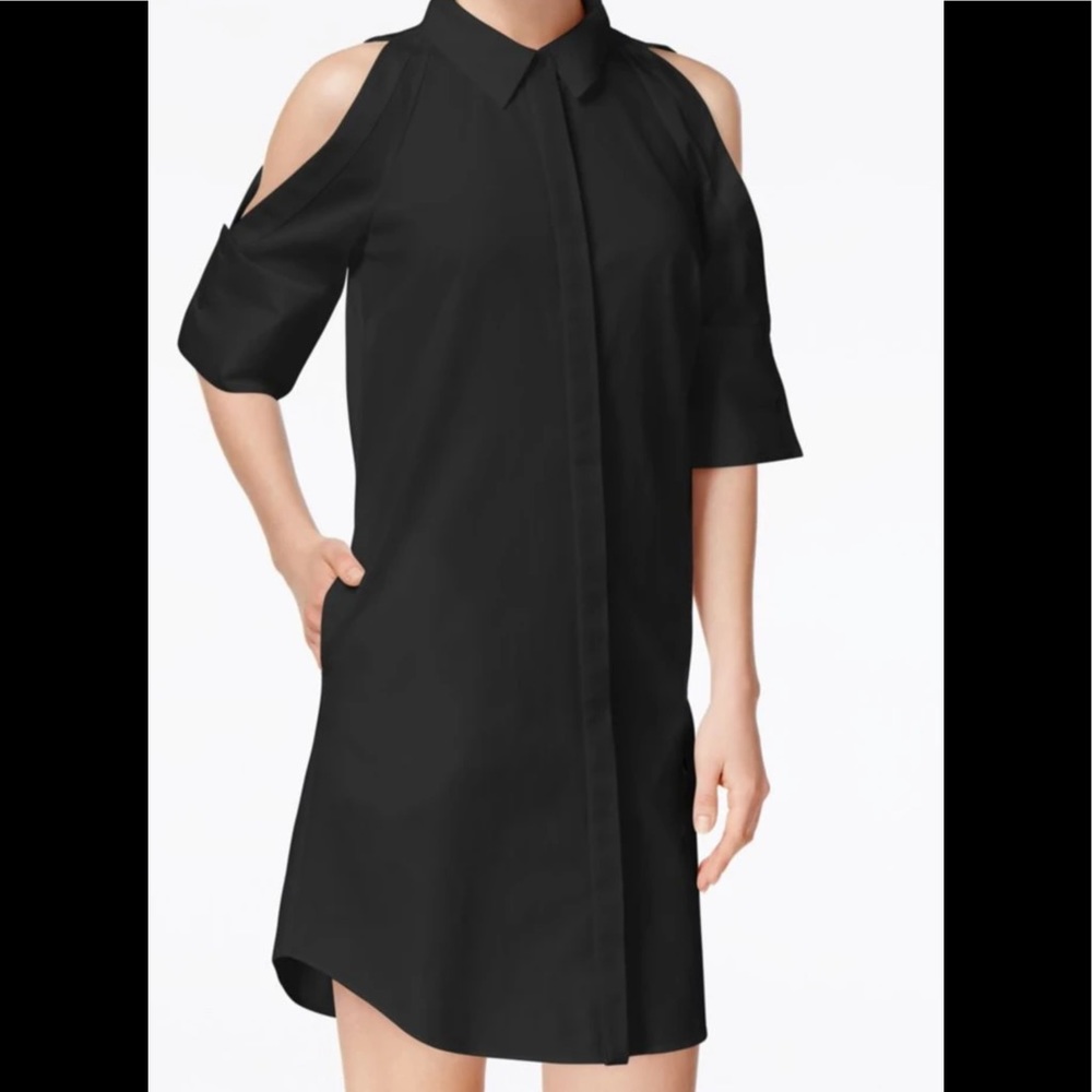 Rachel Roy Slit Sleeve black dress - Size 10